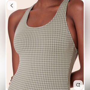 Andie Tulum One piece swimsuit seagrass houndstooth size L NWT